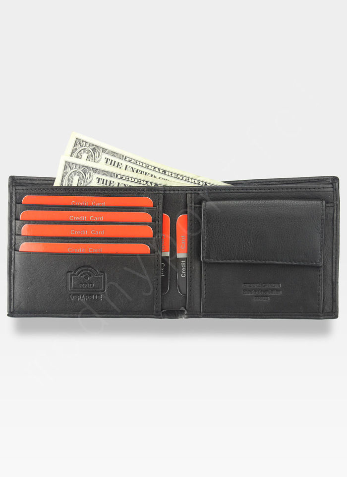 Pánská peněženka z pravé kůže Modrá Mirror Pierre Cardin Tilak37 8824 RFID